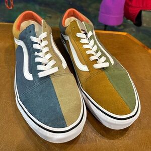 Vans colorblock multi mismatch suede shoes